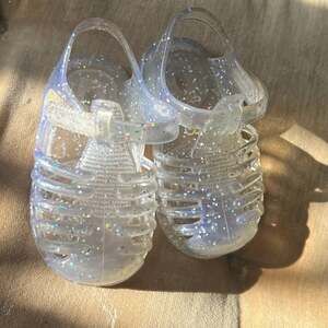 Teeny Toes Infant Clear Glitter Fisherman Jelly Sandals Size 3